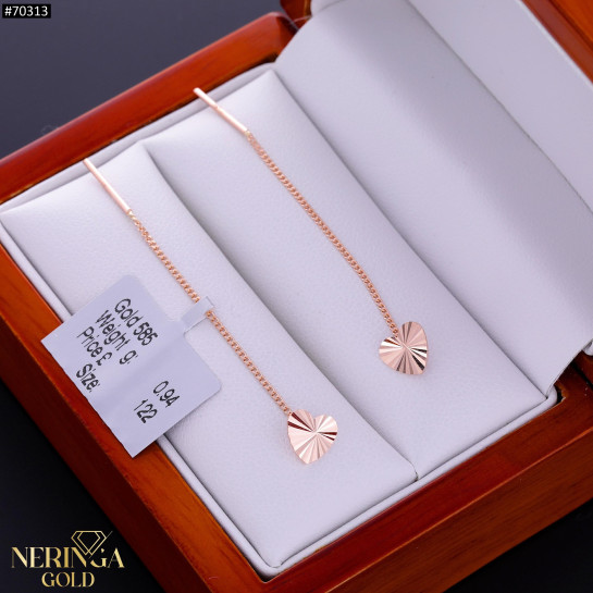 Rose gold earring #70313