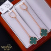 Rose gold english lock earrings #65997