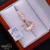 Rose gold english lock earrings #65949