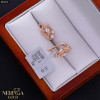 Rose gold english lock earrings #65873
