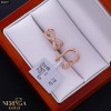 Rose gold english lock earrings #65877