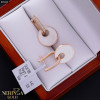 Rose gold english lock earrings #65829