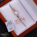 Rose gold english lock earrings #65827