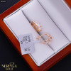 Rose gold english lock earrings #65852