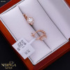 Rose gold english lock earrings #65930