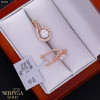 Rose gold english lock earrings #65823