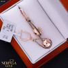 Rose gold english lock earrings #65945