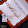 Rose gold english lock earrings #65840
