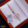 Rose gold english lock earrings #65812