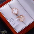 Rose gold english lock earrings #67750