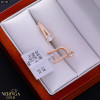 Rose gold english lock earrings #67765