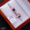 Rose gold english lock earrings #67712