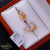 Rose gold english lock earrings #65963