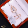 Rose gold english lock earrings #67636