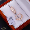Rose gold english lock earrings #67170