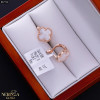 Rose gold english lock earrings #67710