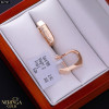 Rose gold english lock earrings #67767
