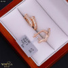 Rose gold english lock earrings #67339