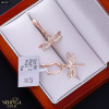 Rose gold english lock earrings #67157