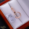 Rose gold english lock earrings #67889