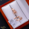 Rose gold english lock earrings #68026