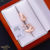Rose gold english lock earrings #68038