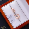 Rose gold english lock earrings #68039
