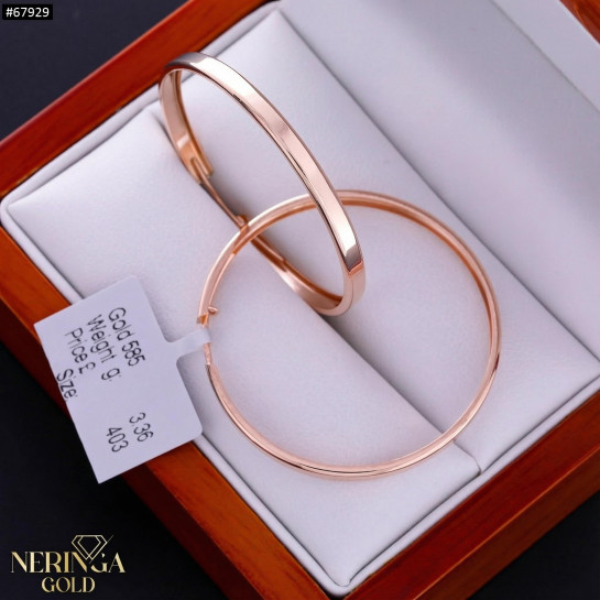 Rose gold hoop earrings #67929