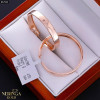 Rose gold hoop earrings #67933