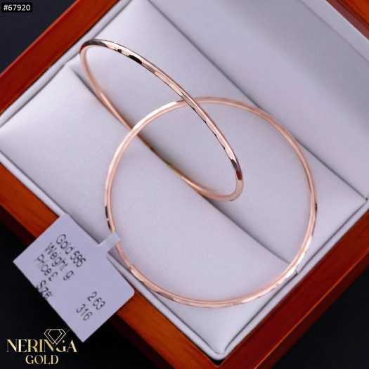 Rose gold hoop earrings #67920