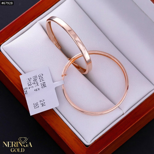 Rose gold hoop earrings #67928