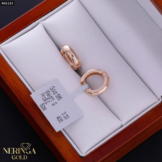 Rose gold hoop earrings #66183