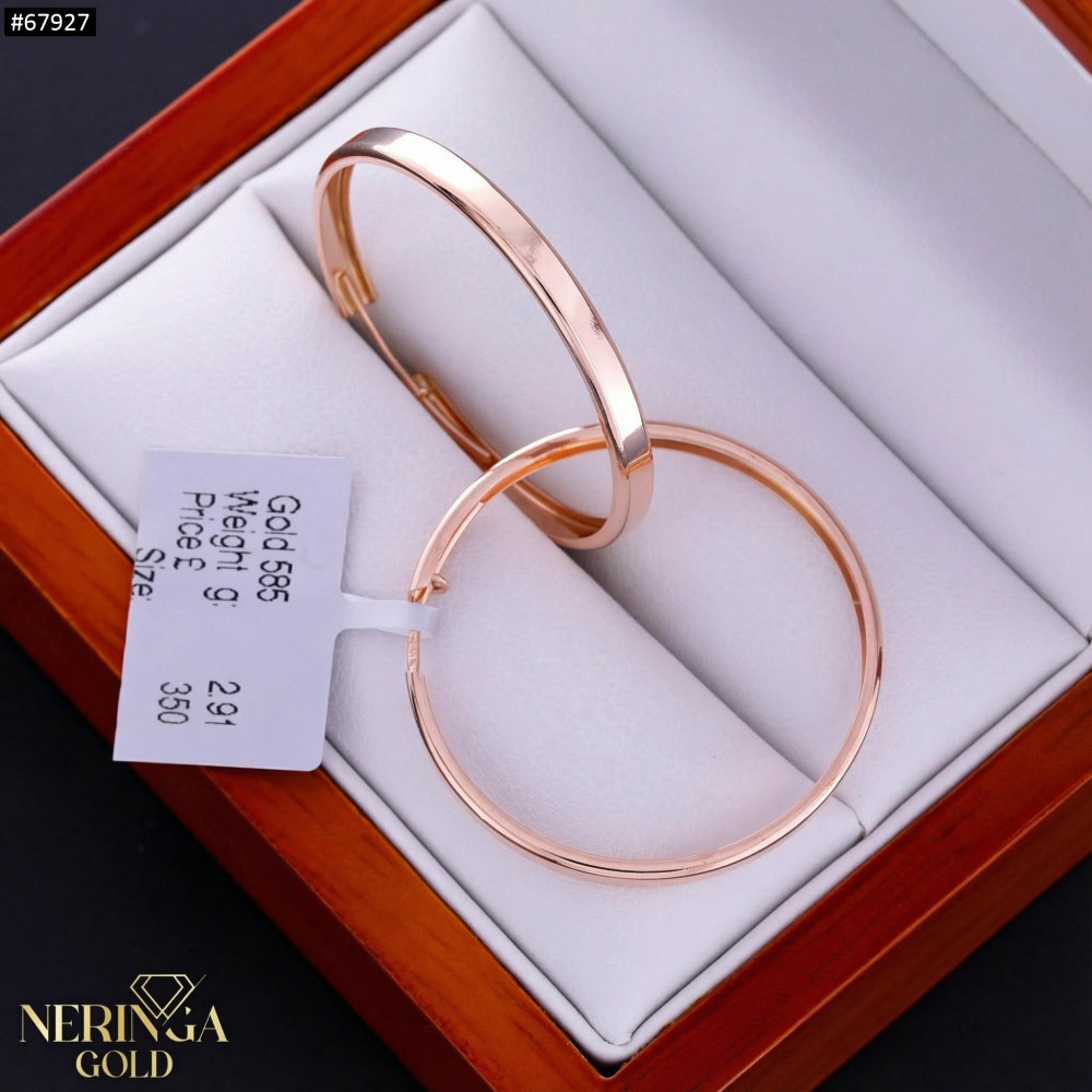 Rose gold hoop earrings #67927