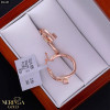Rose gold hoop earrings #66185