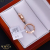Rose gold hoop earrings #66170