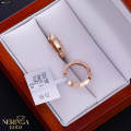 Rose gold hoop earrings #66170