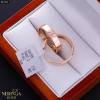 Rose gold hoop earrings #67931