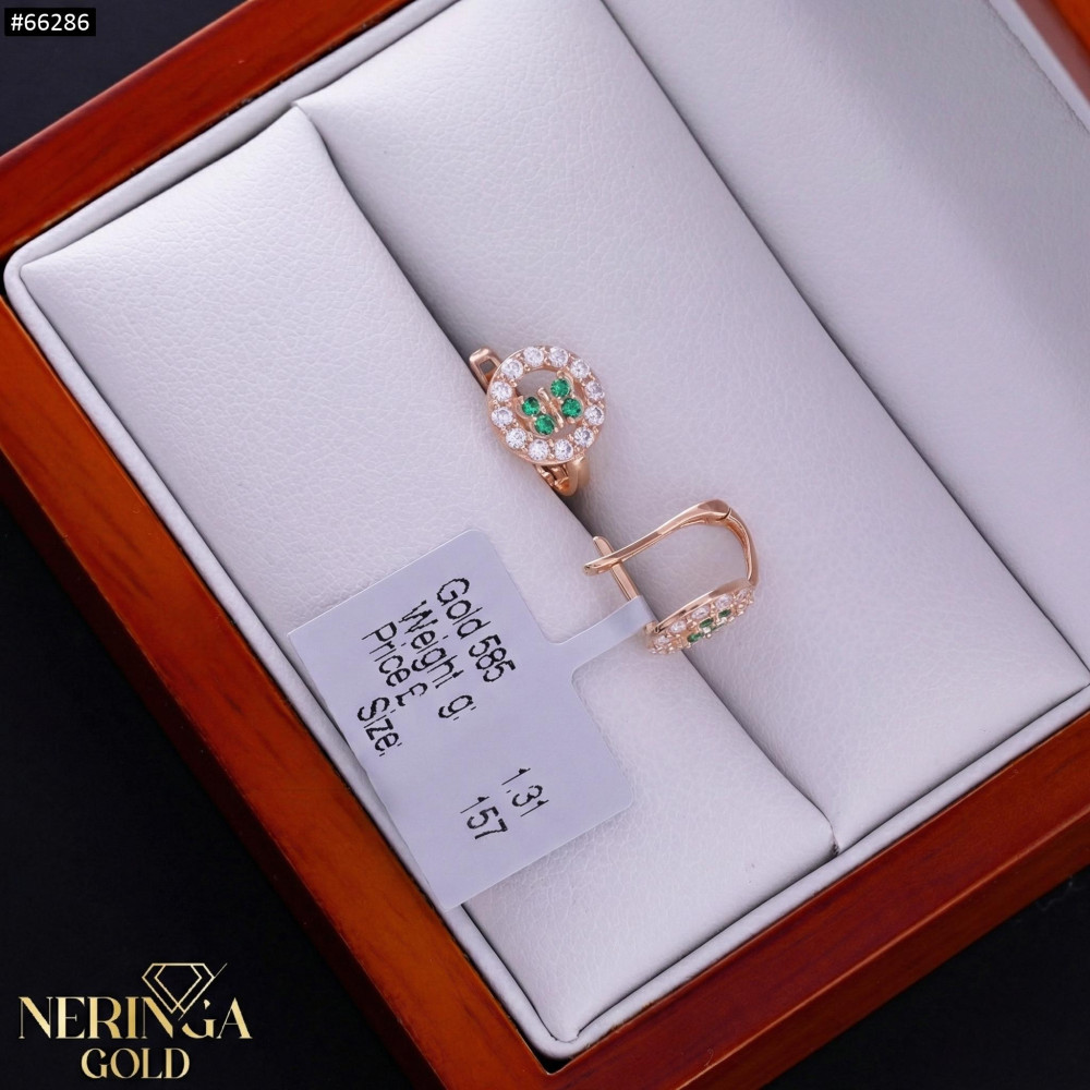 Rose gold children earrings #66286