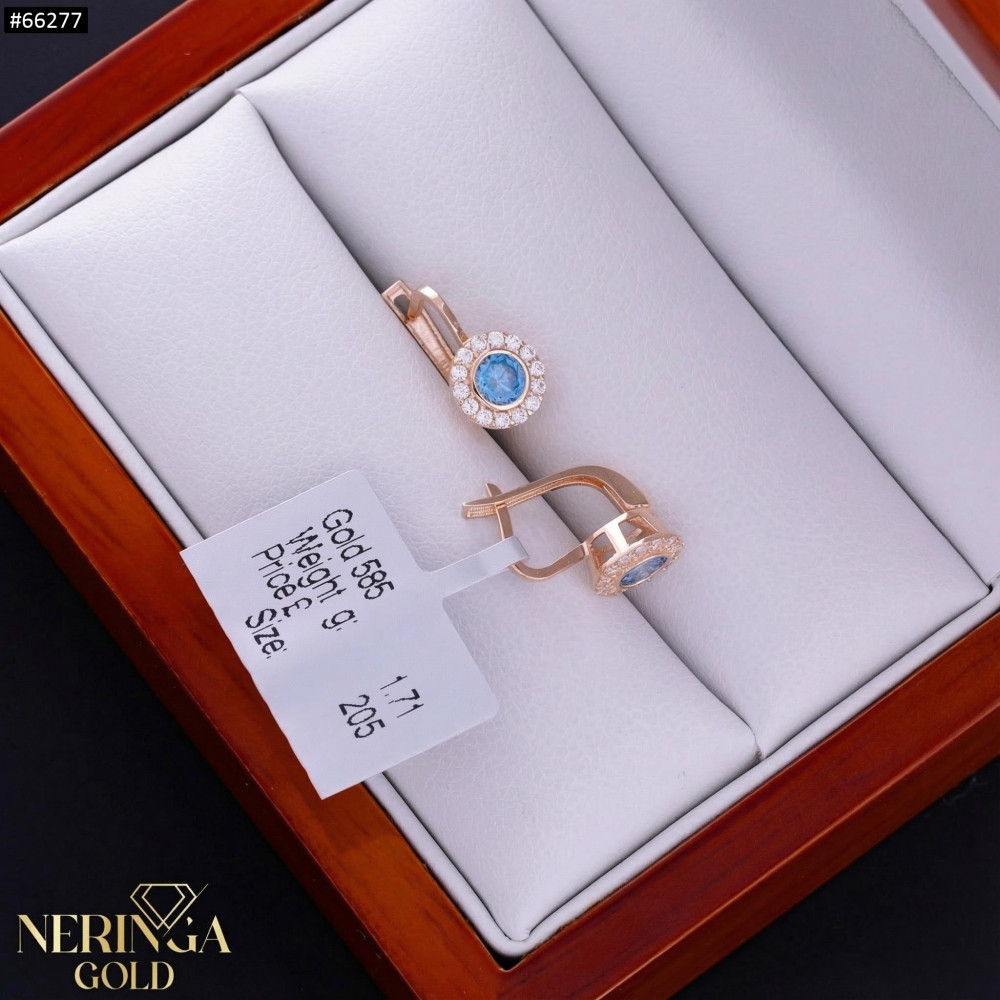 Rose gold children earrings #66277