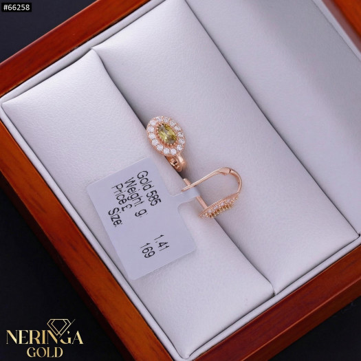 Rose gold children earrings #66258