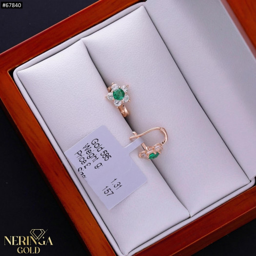 Rose gold children earrings #67840