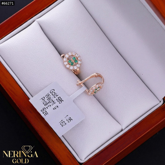 Rose gold children earrings #66271