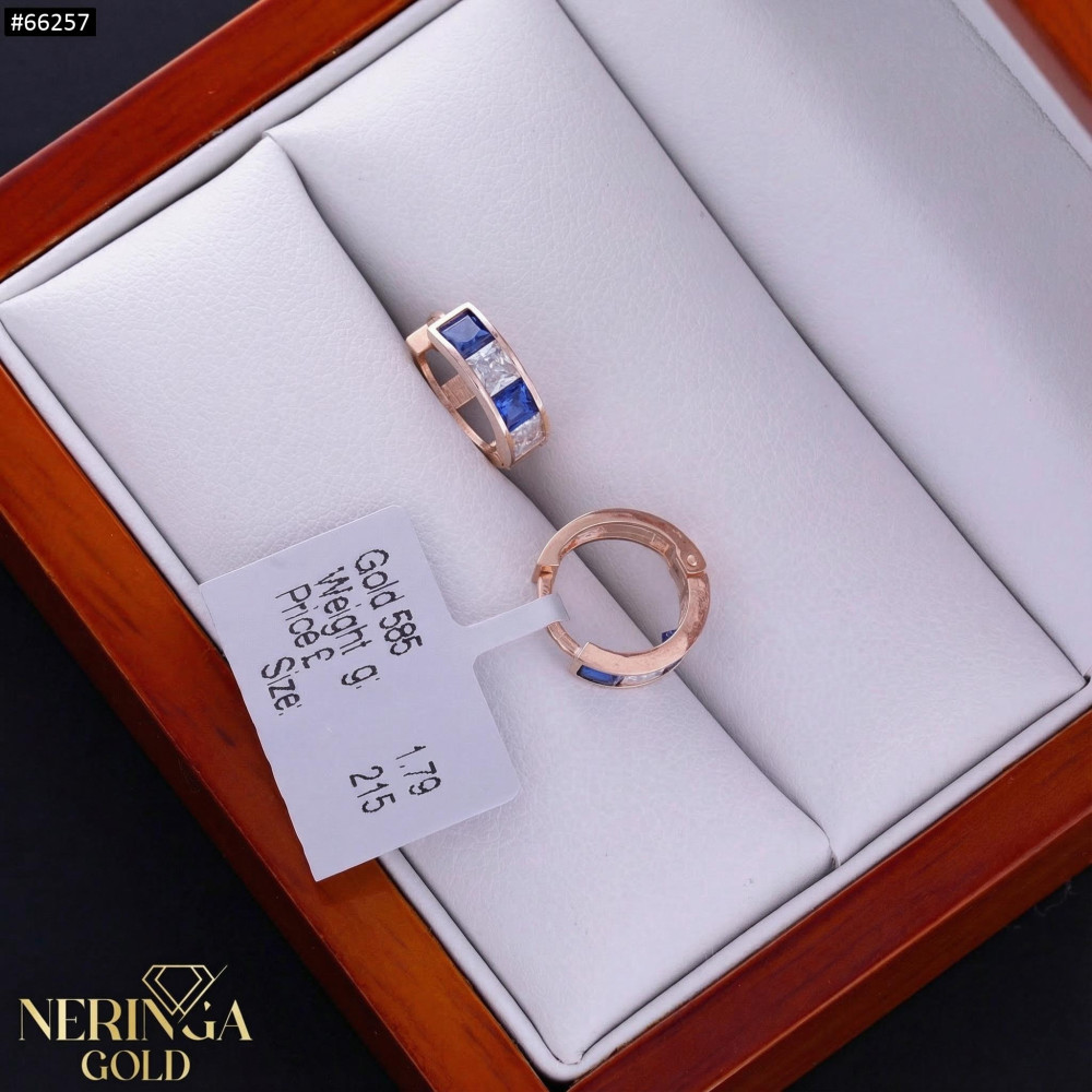 Rose gold children earrings #66257