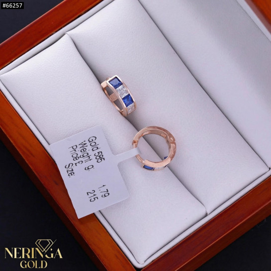 Rose gold children earrings #66257