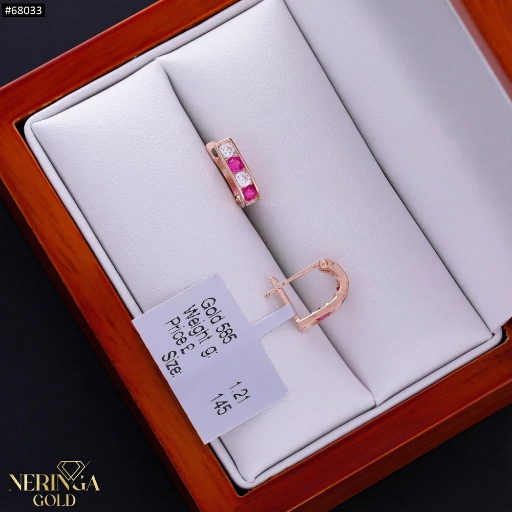 Rose gold children earrings #68033