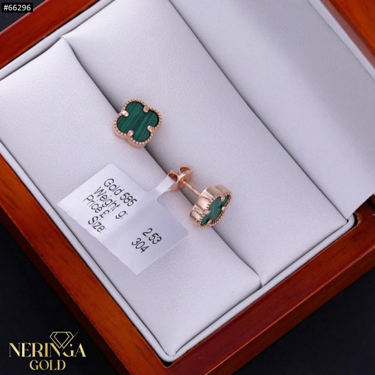 Rose gold stud earrings #66296