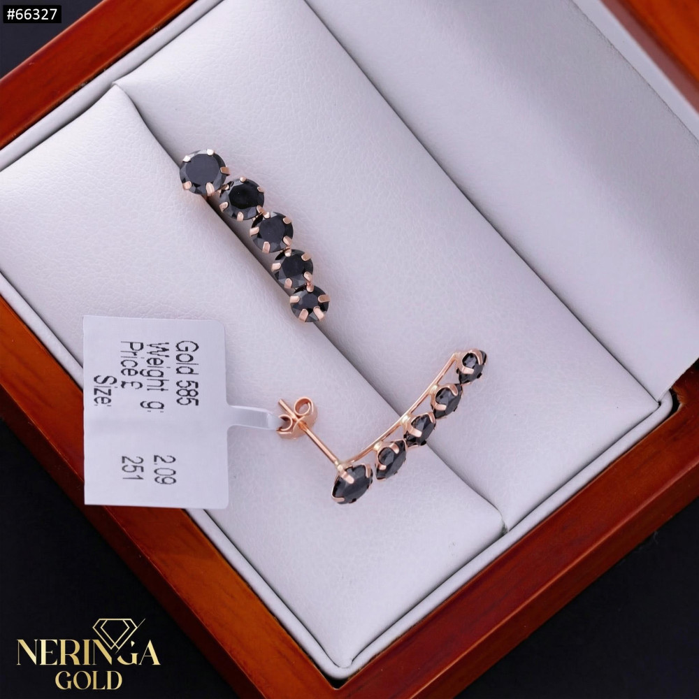 Rose gold stud earrings #66327