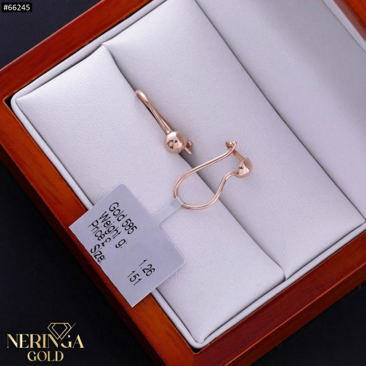 Rose gold earring #66245