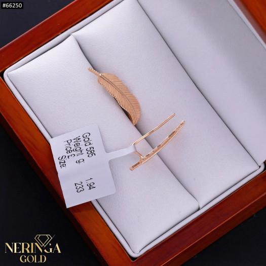 Rose gold earring #66250