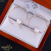 Rose gold earring #66196